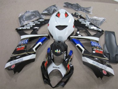 Nero Bianco Blu Kit Carenatura Iniezione GSXR 1000 K7 07-08